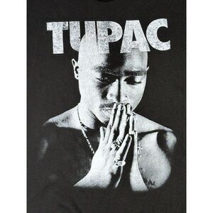 2PAC Shakur West Coast Rap Black White Short Sleeve T-Shirt Y2K Men’s Size XL